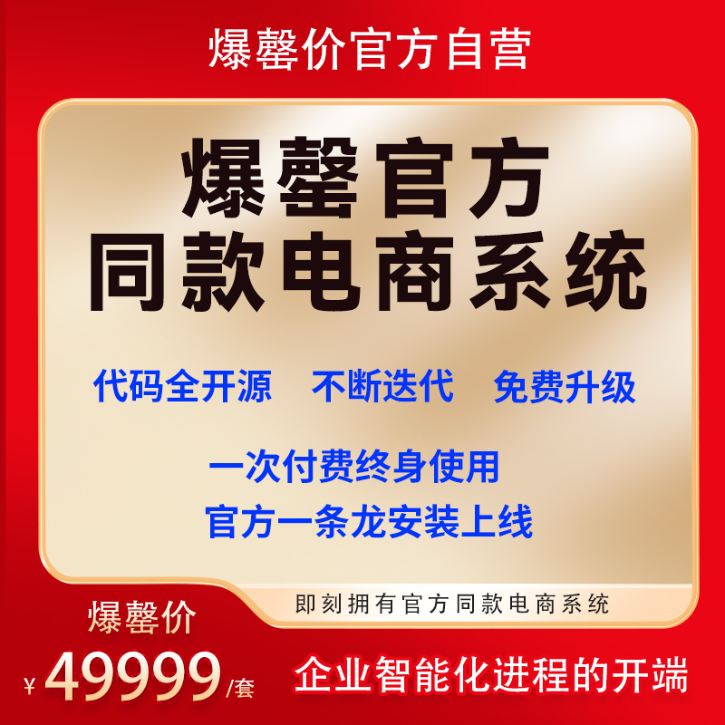 爆罄同款大企业级电商系统
